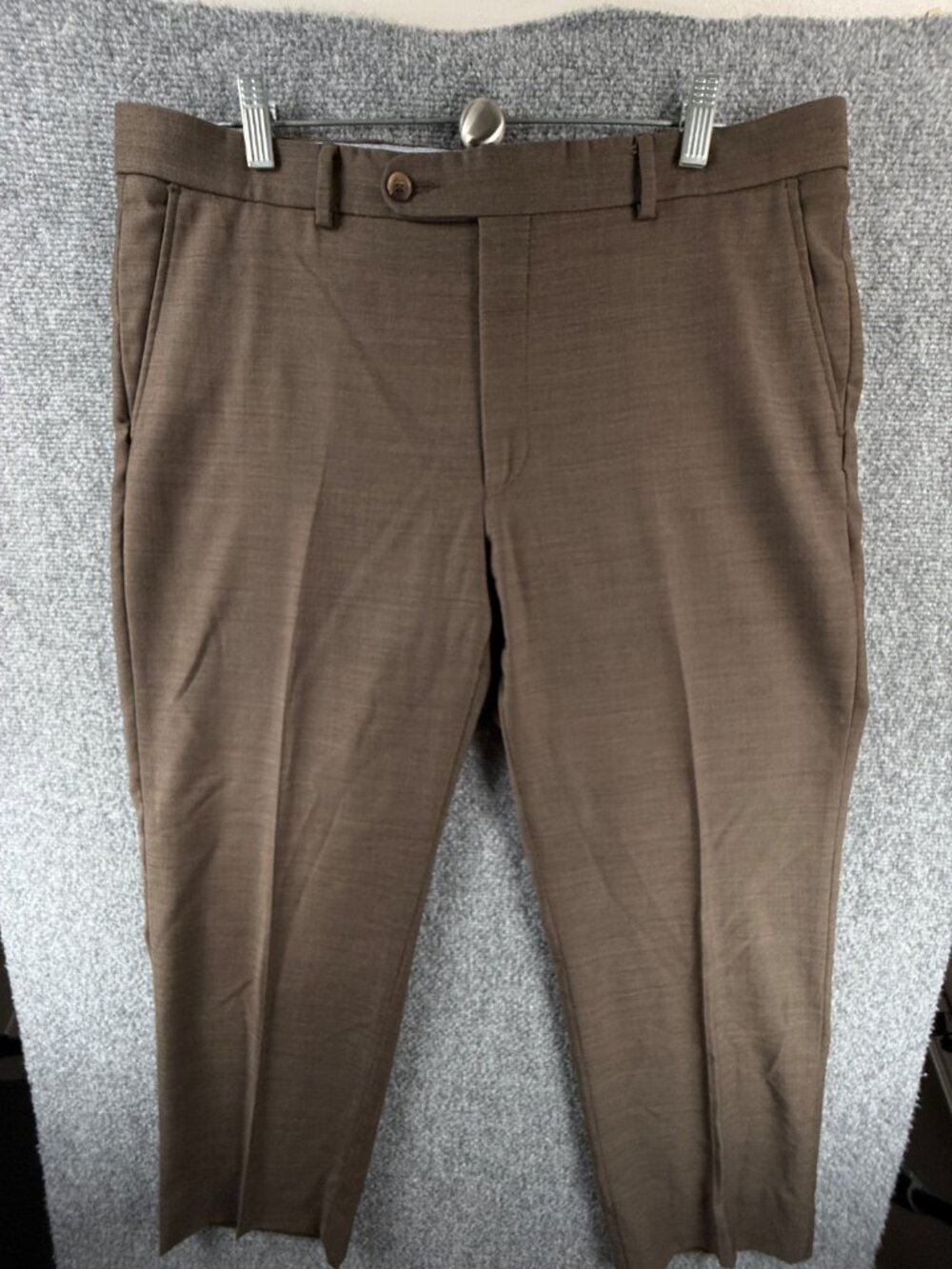 Ballin Pants Men Dress Slacks Business Comfort EZE Brown All Wool ACTL 36X29
